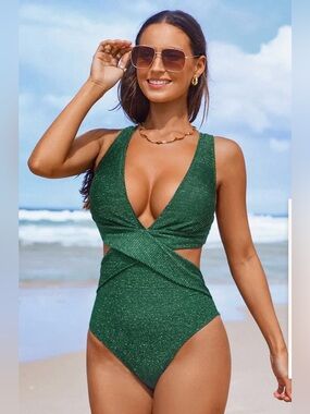 Emerald Green Monokini One-Piece Swimsuit